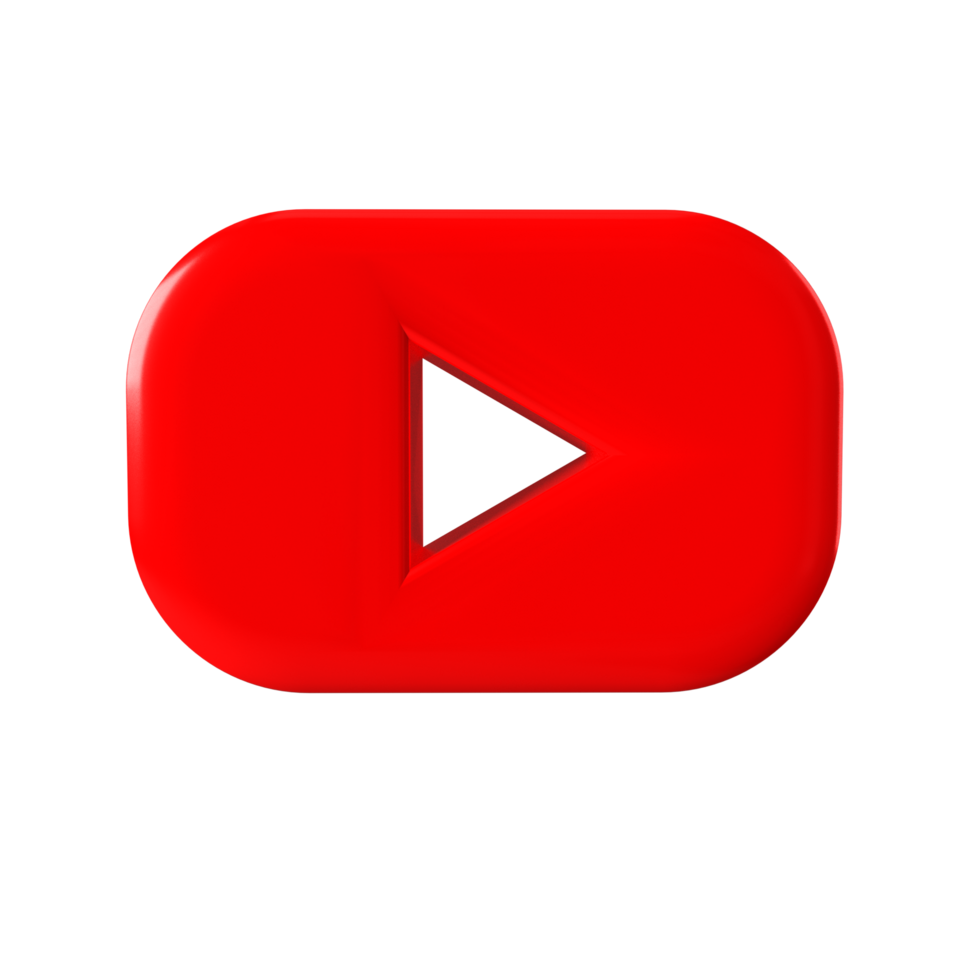 YouTube logo icon, social button png