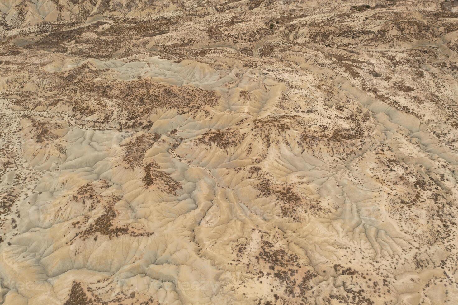 Aerial view of the Abanilla desert or Mahoya Desert in Murcia, Spain photo