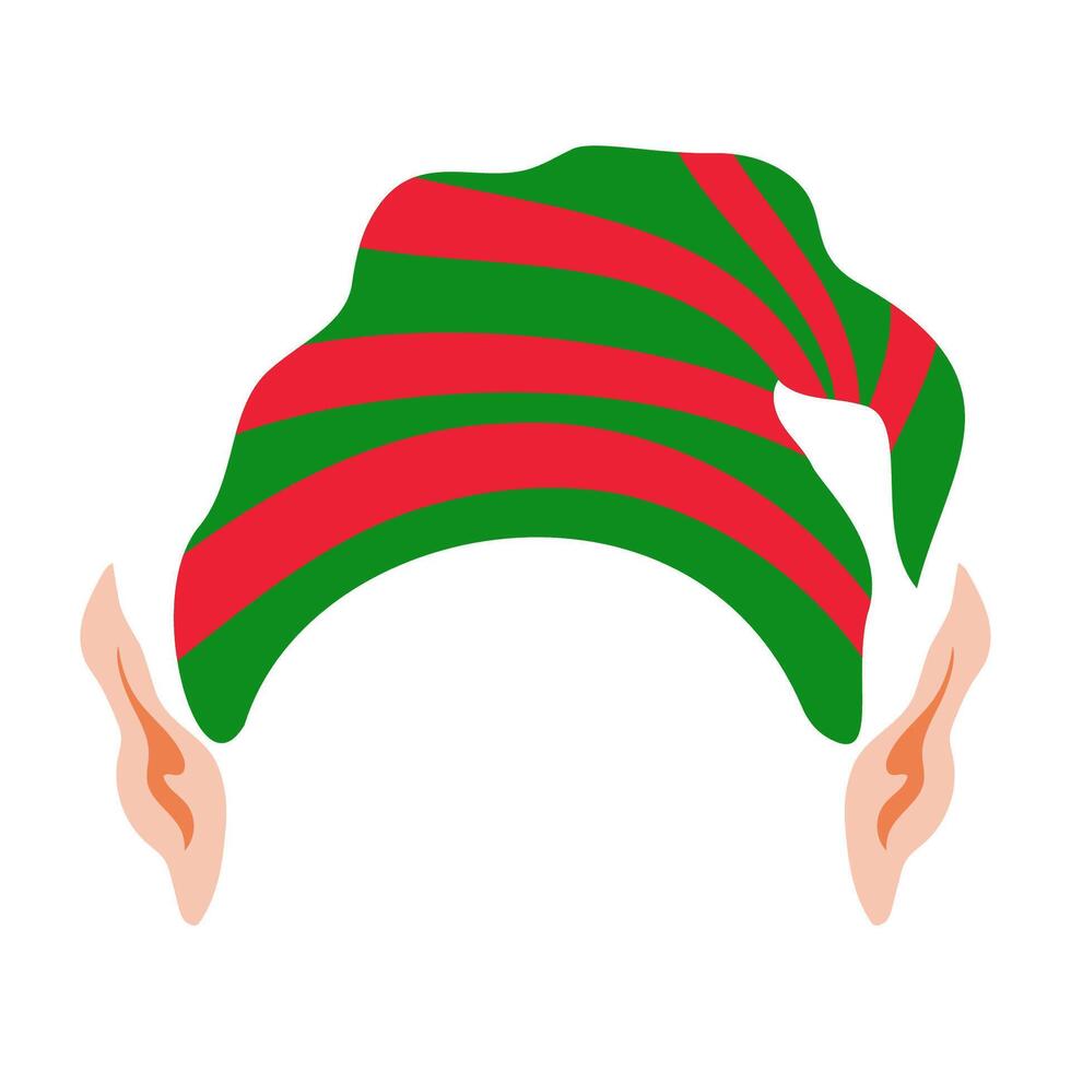 New Year celebration masks and Christmas elf and snowman clothes vector