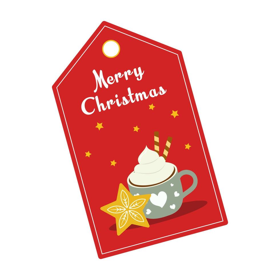 Creative gift tags for Christmas and New Year celebrations vector
