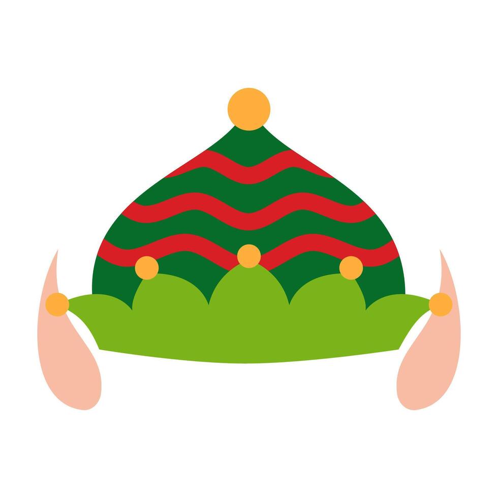 Festive party masks and clothes with Christmas elf and snowman themes vector