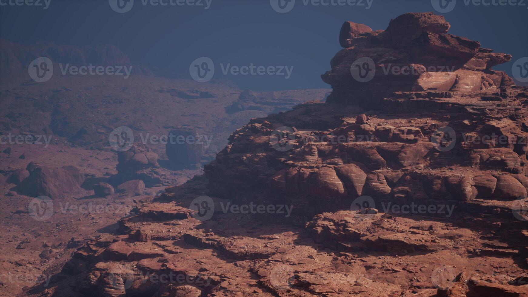 Ethereal Majesty, The Enigmatic Red Stone Canyon Emerges From the Desert Sands photo