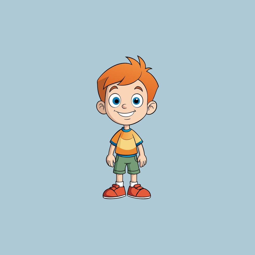 boy cartoon character vector