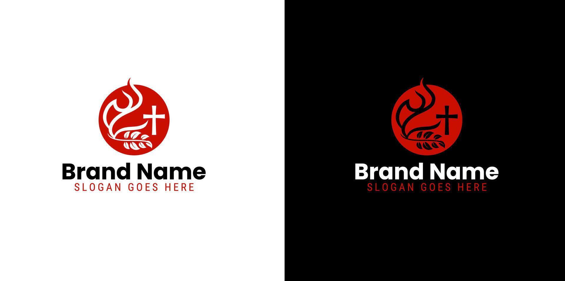 Dove and Cross Logo vector