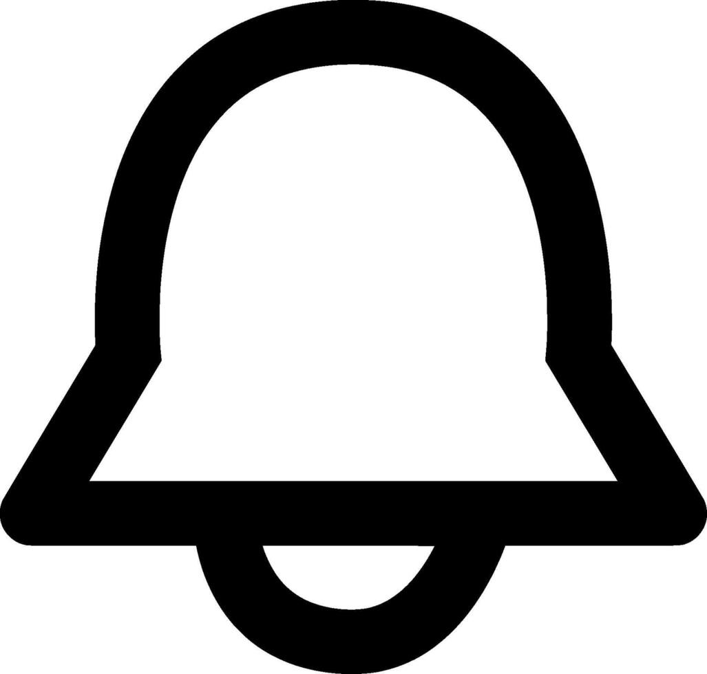 Black and White Bell Icon for Web and App Design, Ideal for Active Notifications and Alerts vector