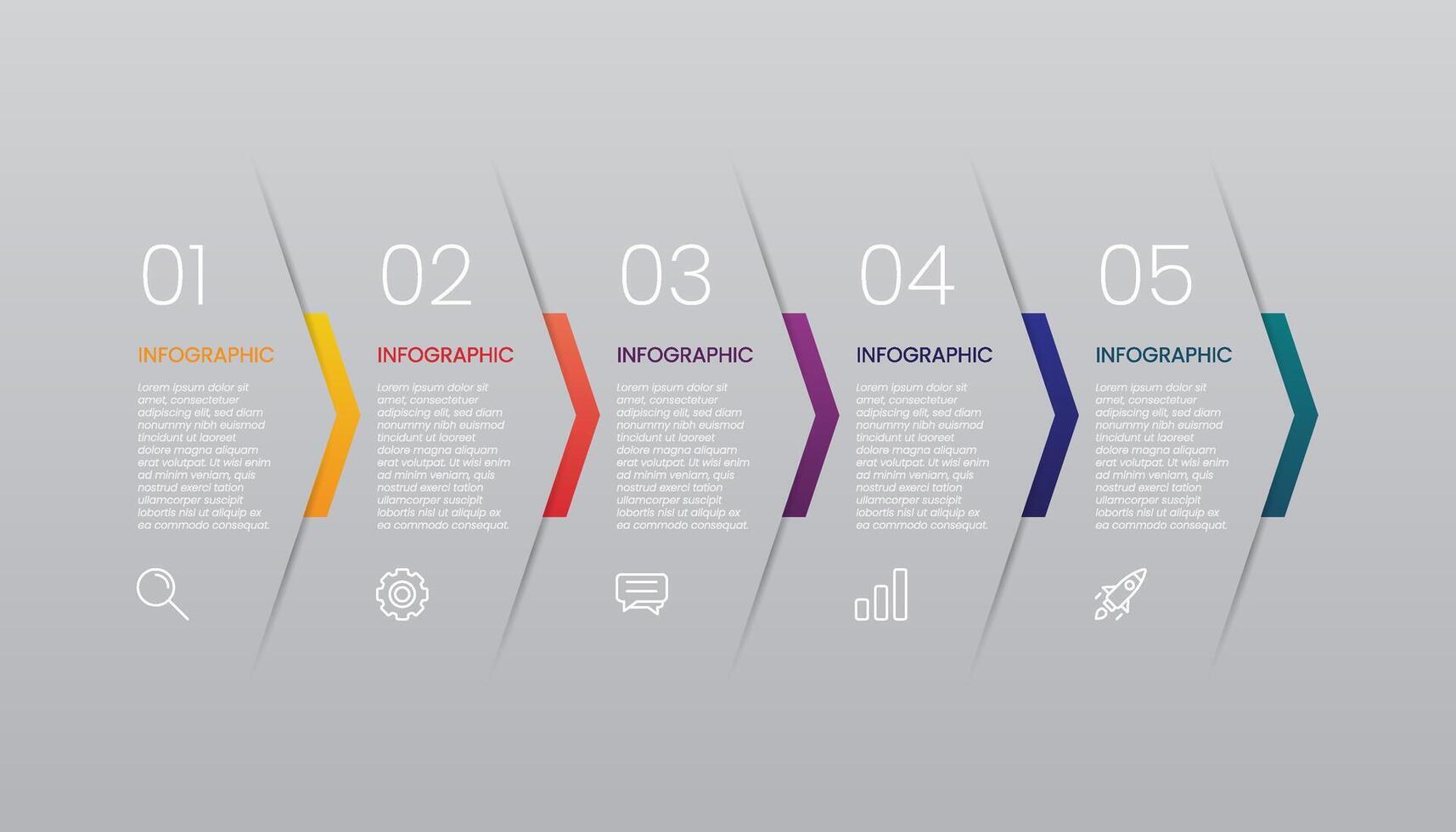 infographic template with icon vector