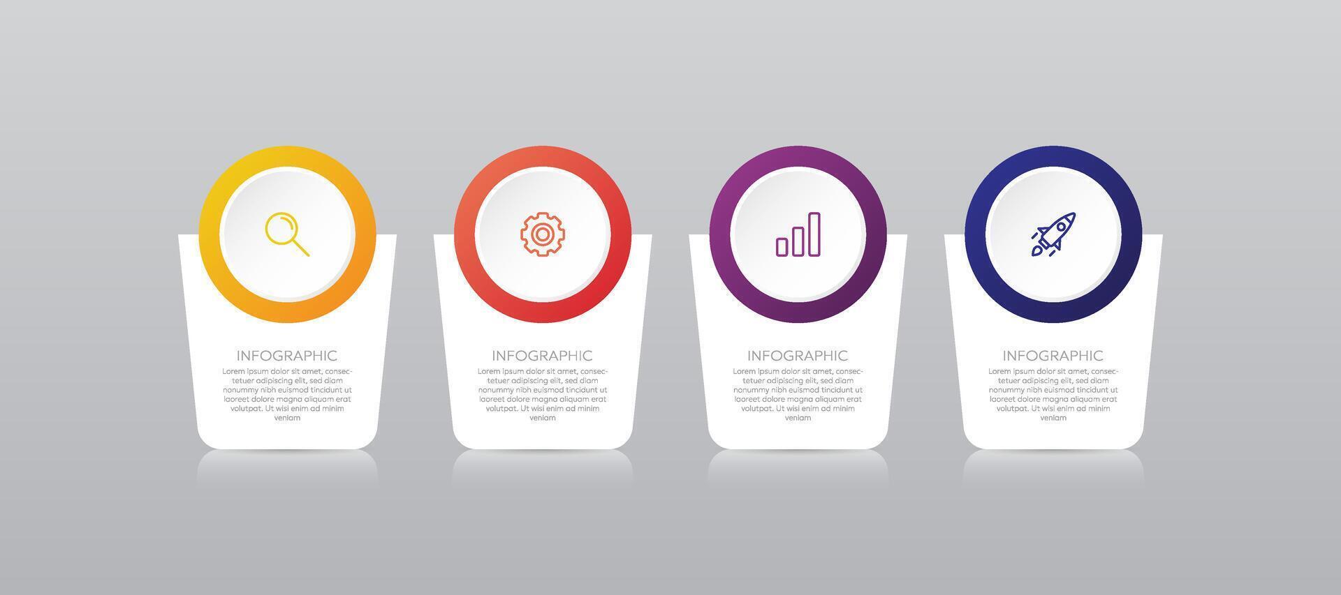 infographic 4 option vector
