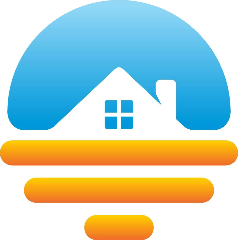 The logo for a home and a house vector