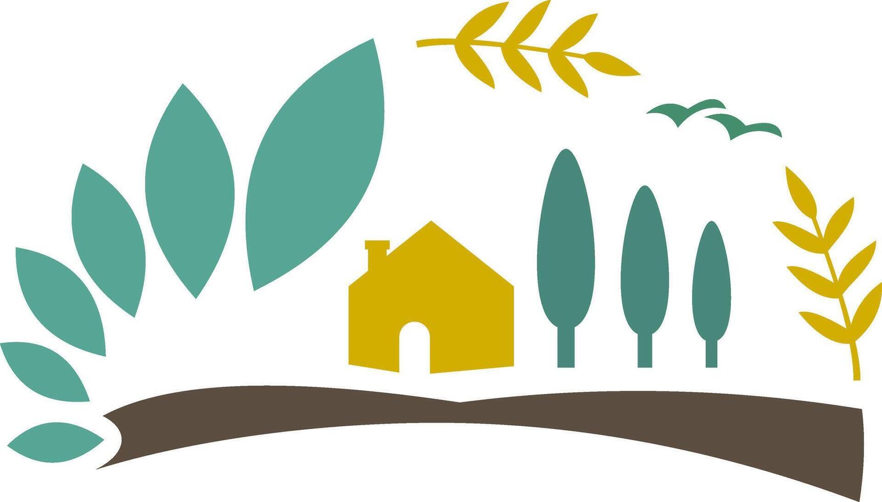 The logo for the community garden vector
