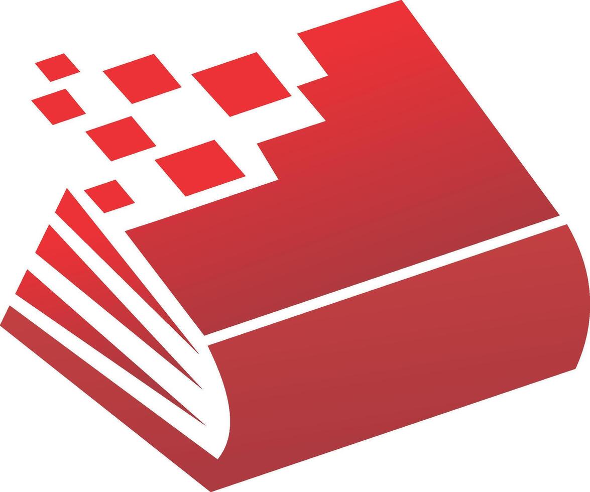 A red book with squares on it vector