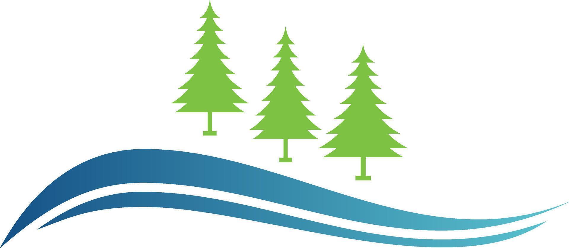 The logo for the lake of the woods forest industry association vector