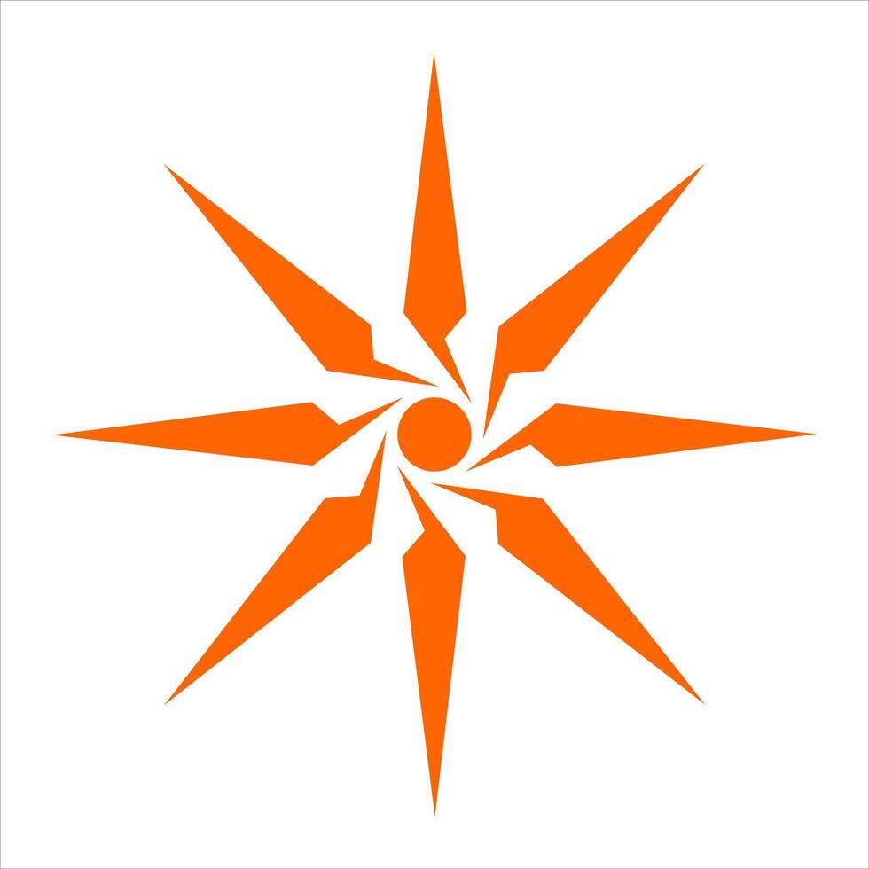 An orange sunburst logo on a white background vector