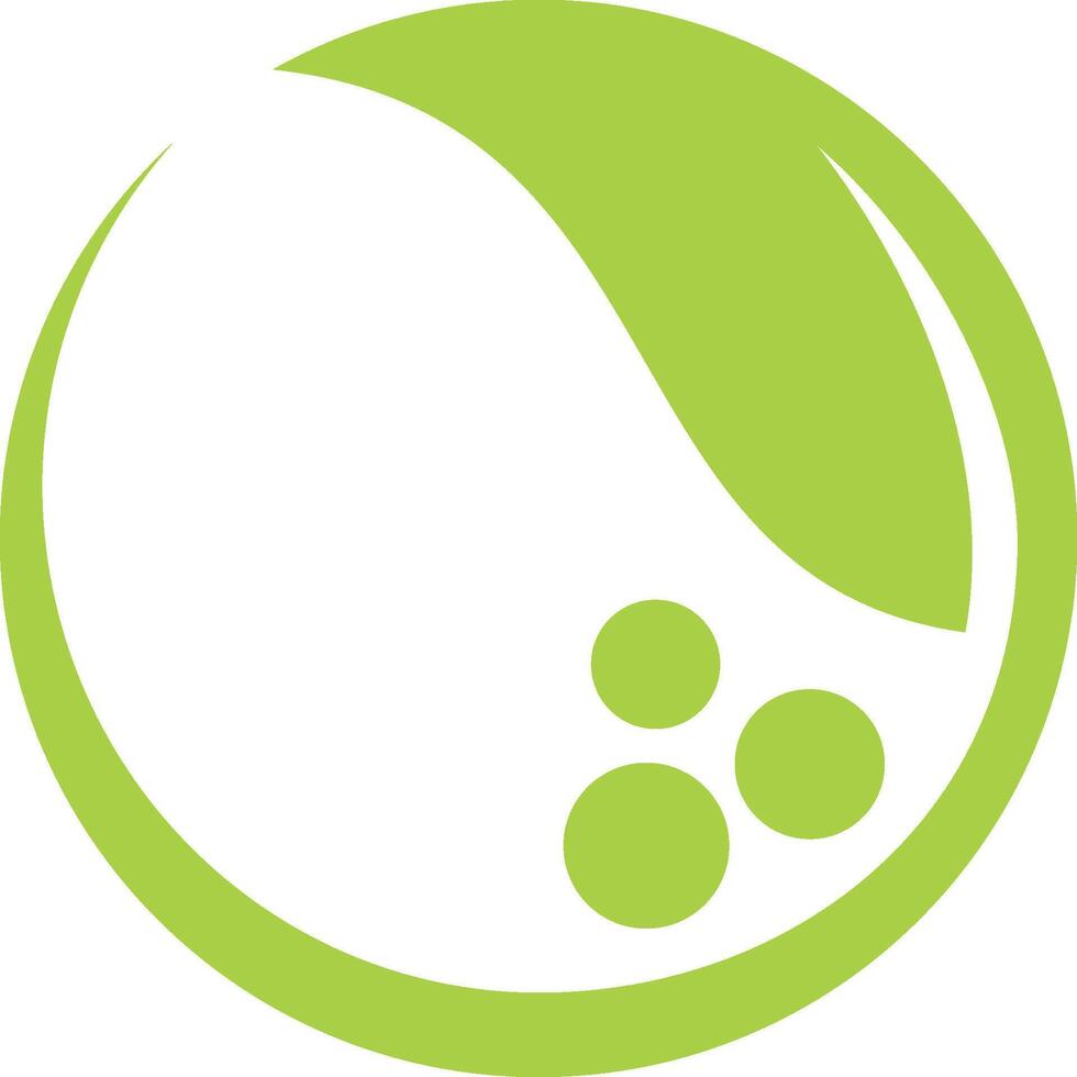 The logo for the company is a green circle with three circles vector