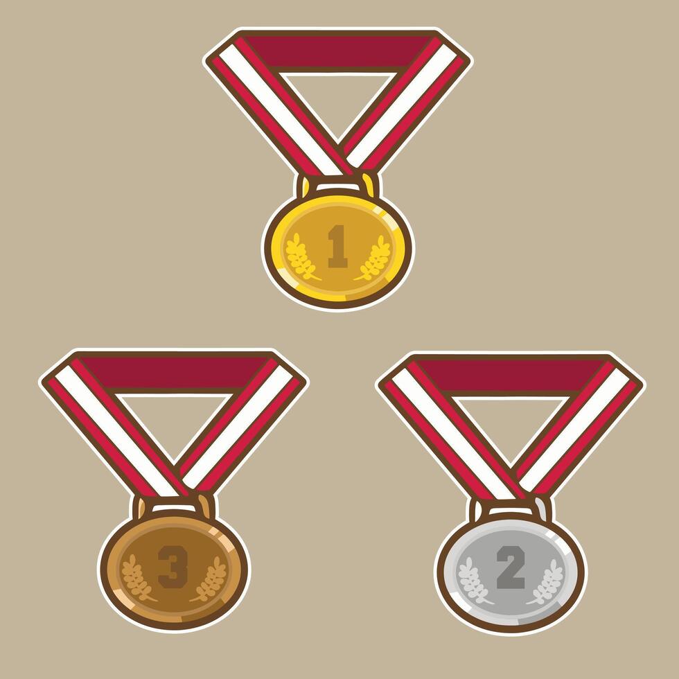 sets medal good for design vector