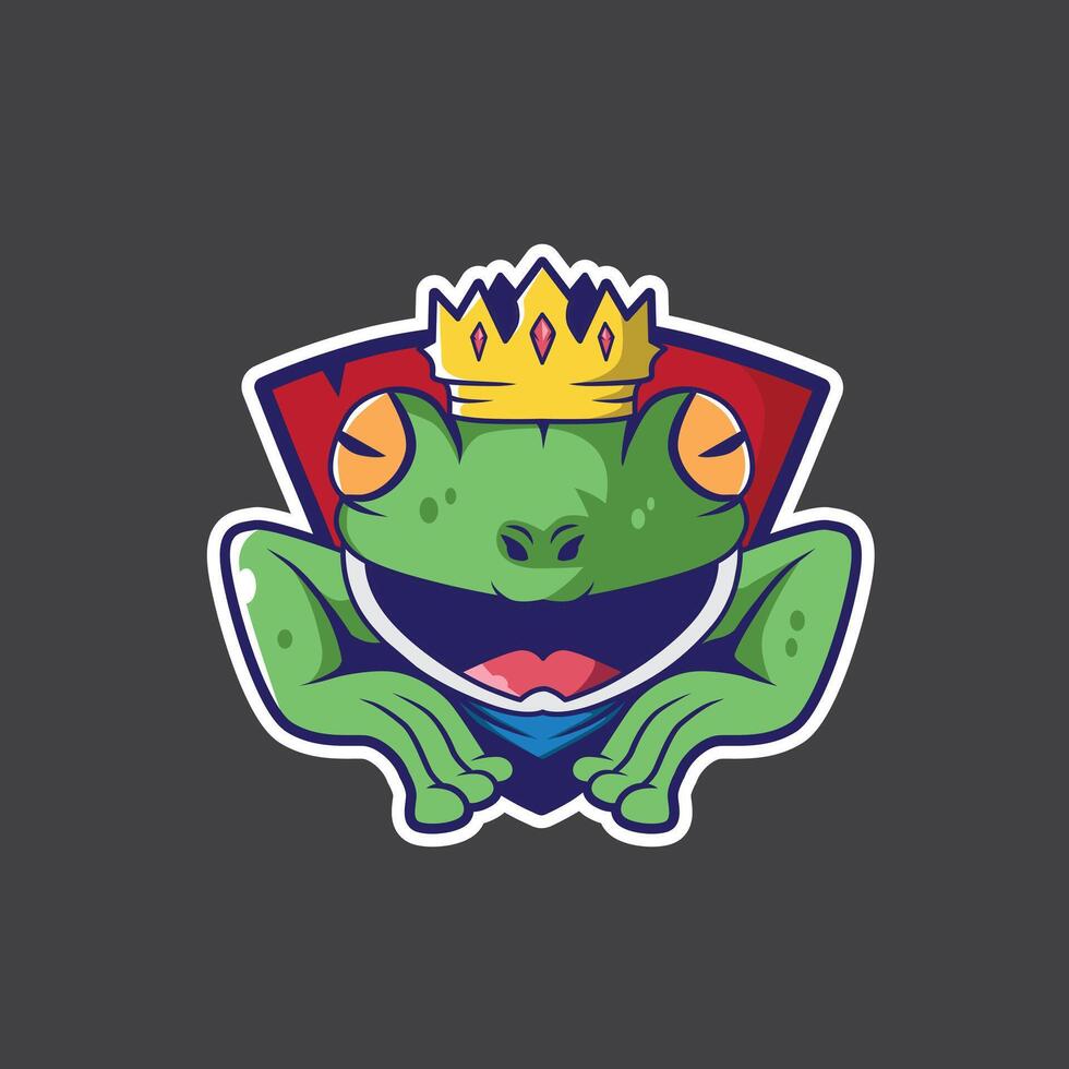 mascot logo frog for your team and your brand vector