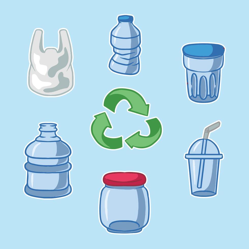 sets plastic good for design vector