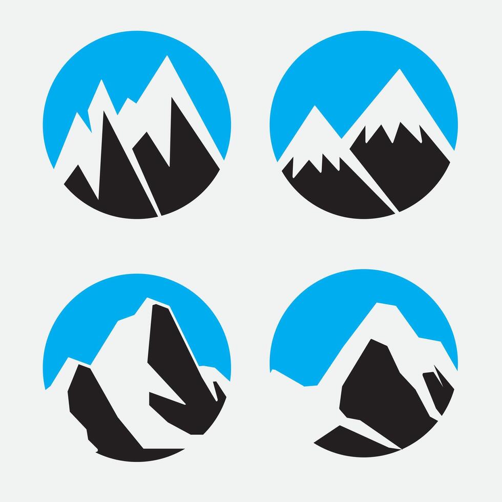 set of mountain icon good for logo, branding and community design vector