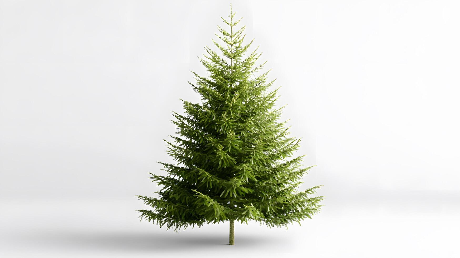realistic green Christmas tree with lush foliage and modern design photo
