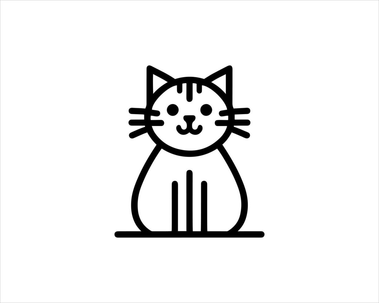 A cat icon on a white background vector