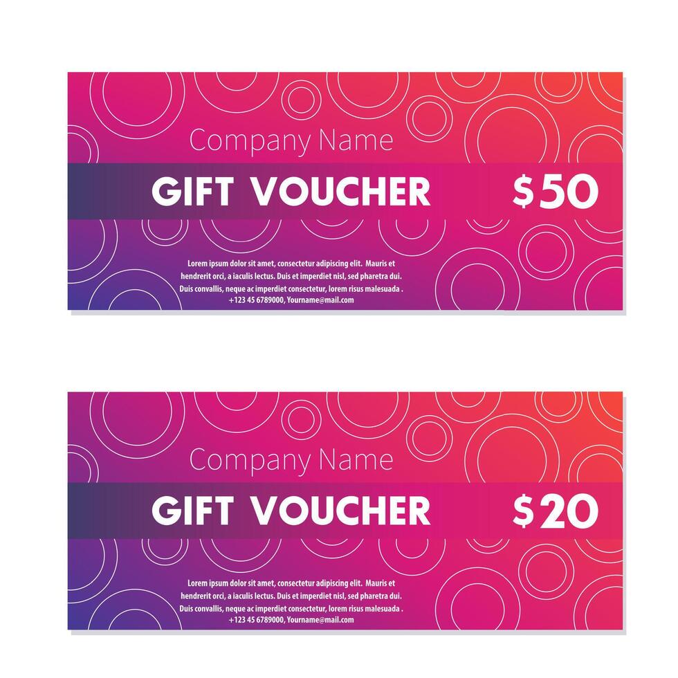 Gift voucher, certificate templates, illustration vector
