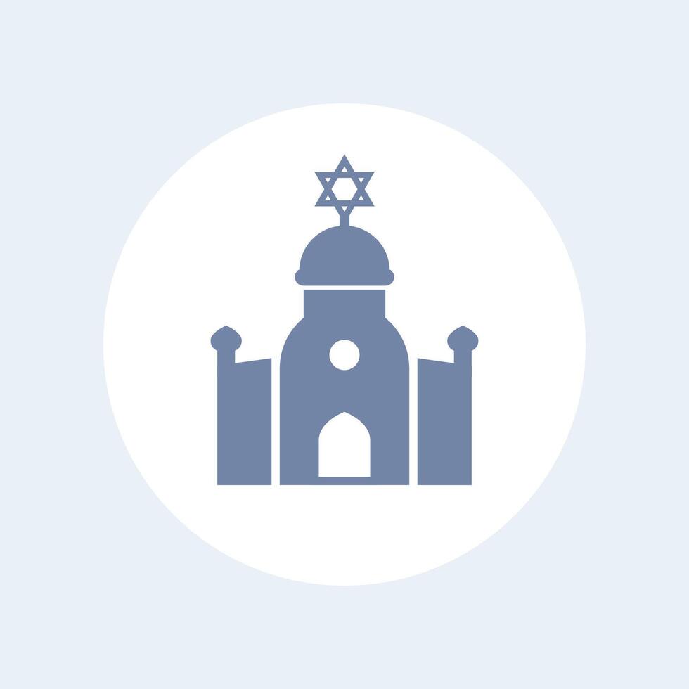synagogue icon isolated on white vector
