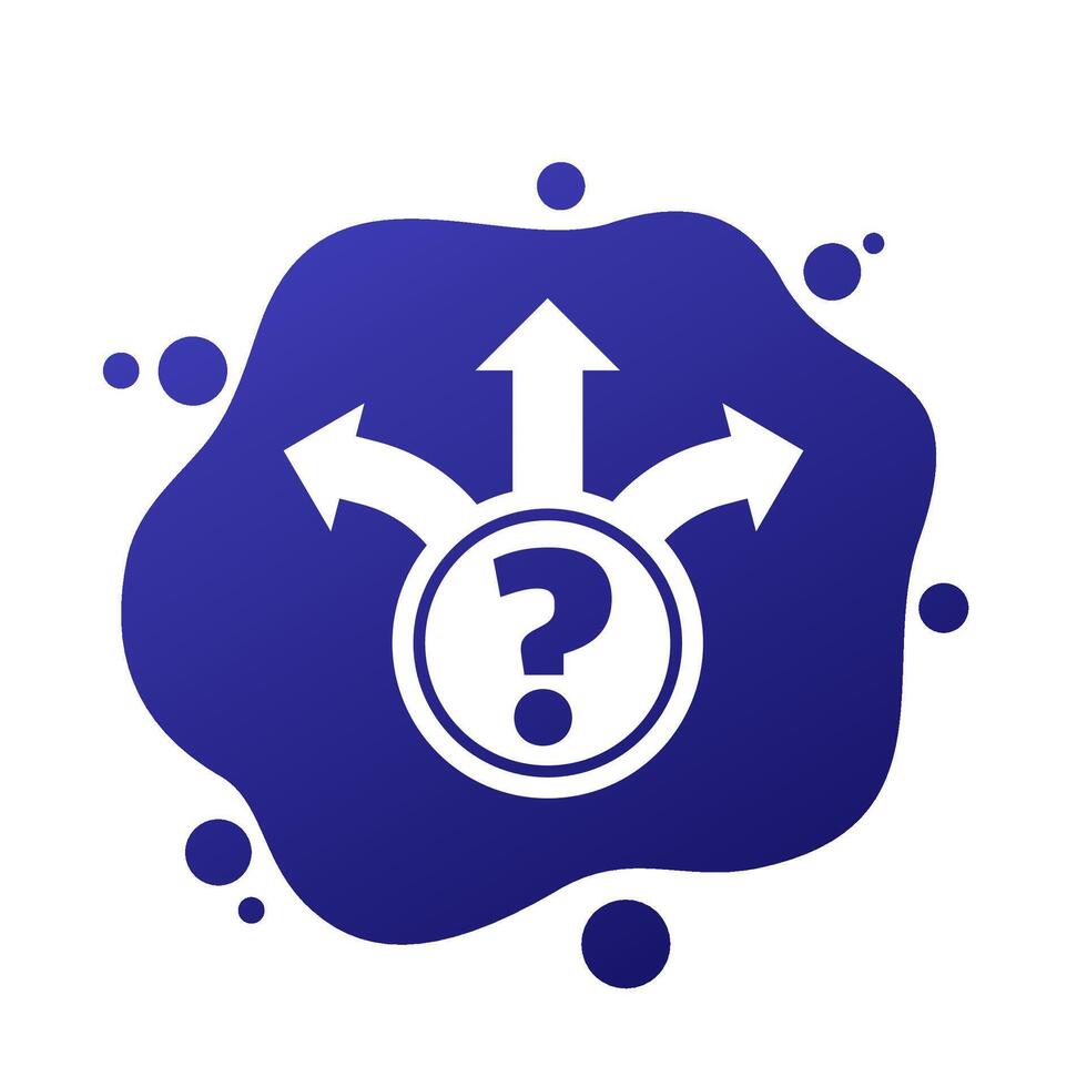 uncertainty, decision making icon vector