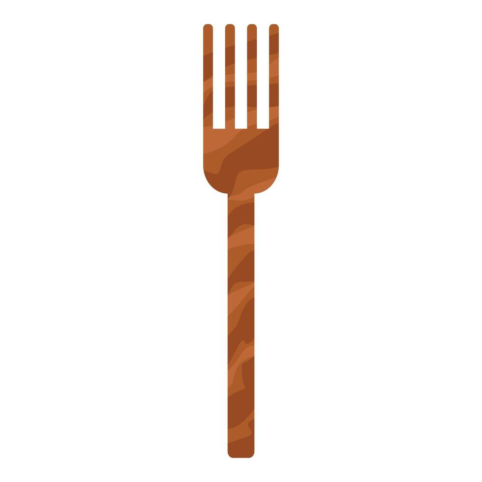 Wooden fork representing sustainable eating and eco friendly practices vector