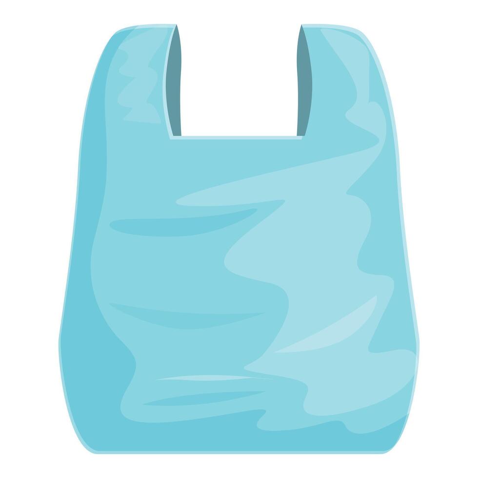 Light blue empty plastic bag ready for shopping vector