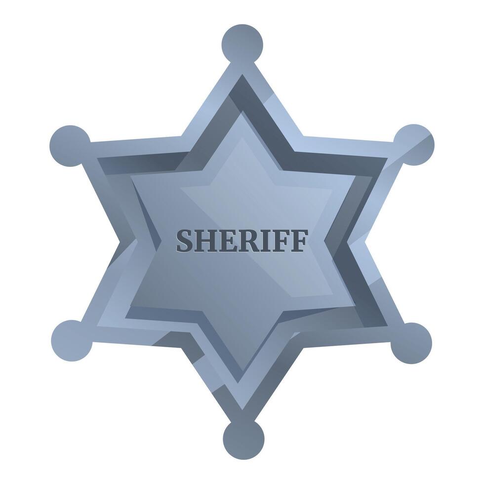 Sheriff star badge representing law enforcement and authority vector