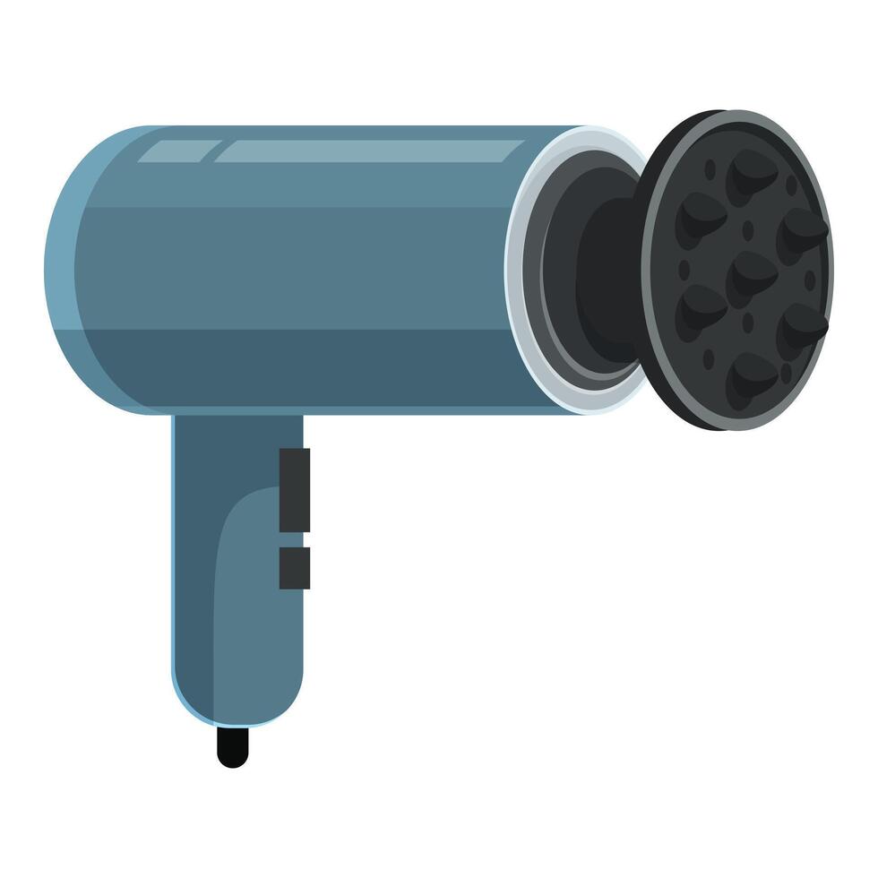 Hair dryer with diffuser attachment for voluminous hair styling vector