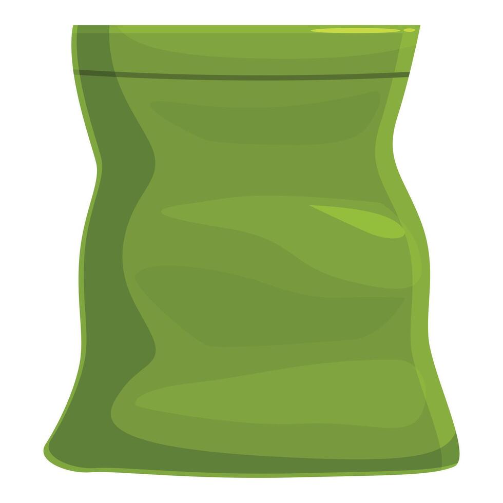 Green vacuum sealed food packaging bag preserving freshness vector