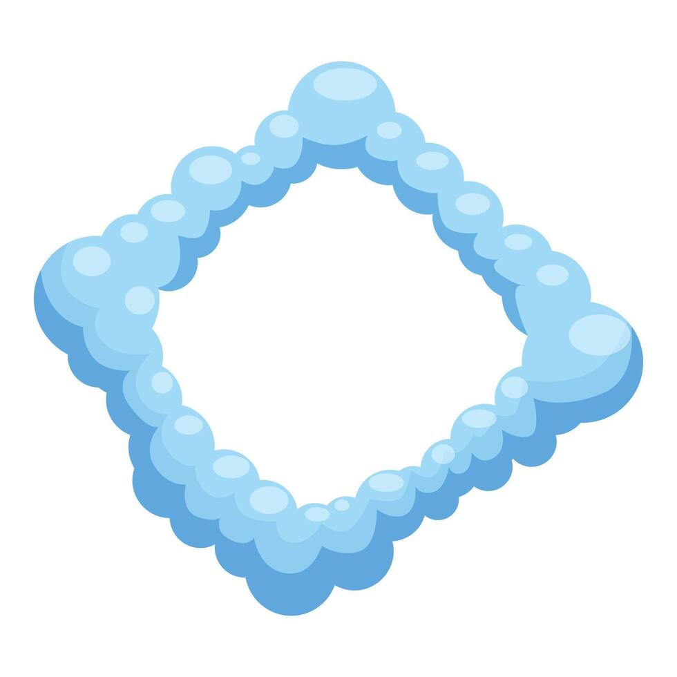 Light blue bubblegum bracelet forming a square frame vector