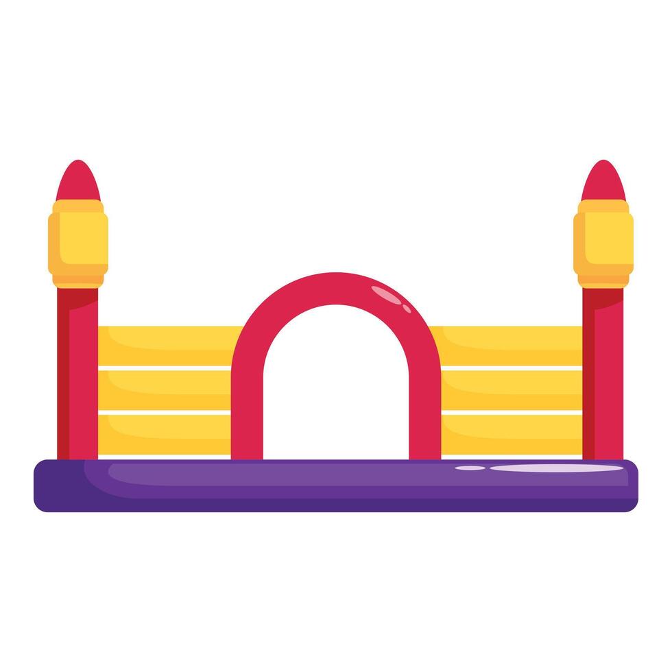 Inflatable bouncy house castle providing entertainment for children vector