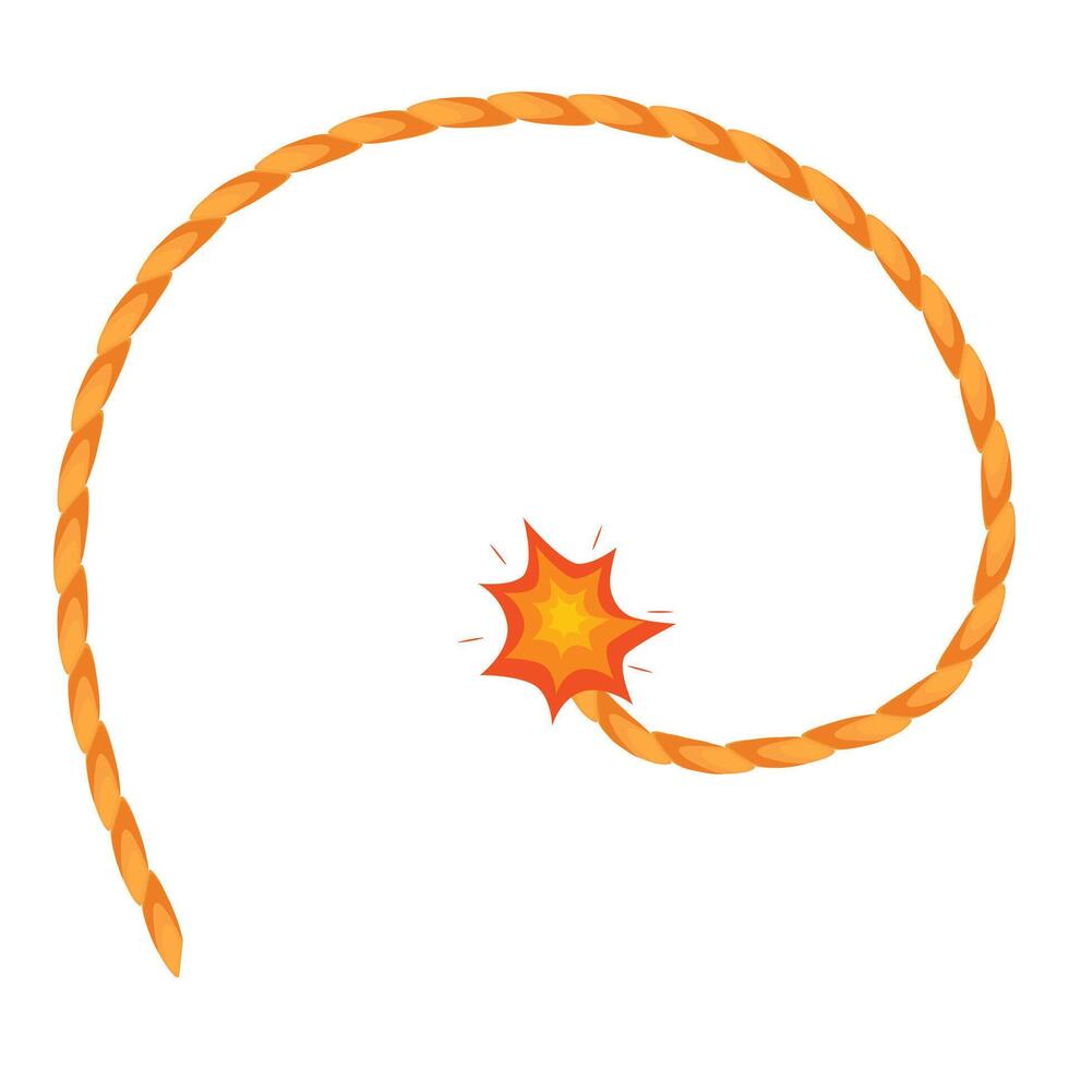 Burning fuse showing explosion about to happen vector