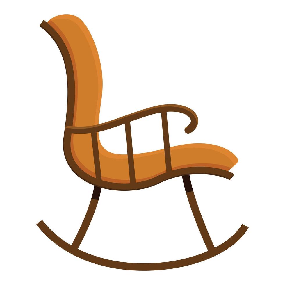 Comfortable rocking chair invites relaxation and rest in home interior vector