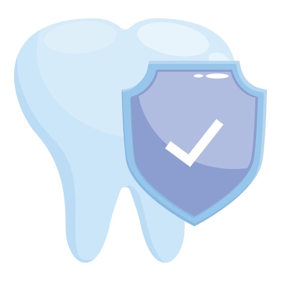 Protected tooth representing dental health and insurance coverage vector