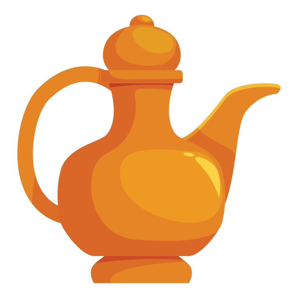 Golden jug shining, representing wealth and tradition vector
