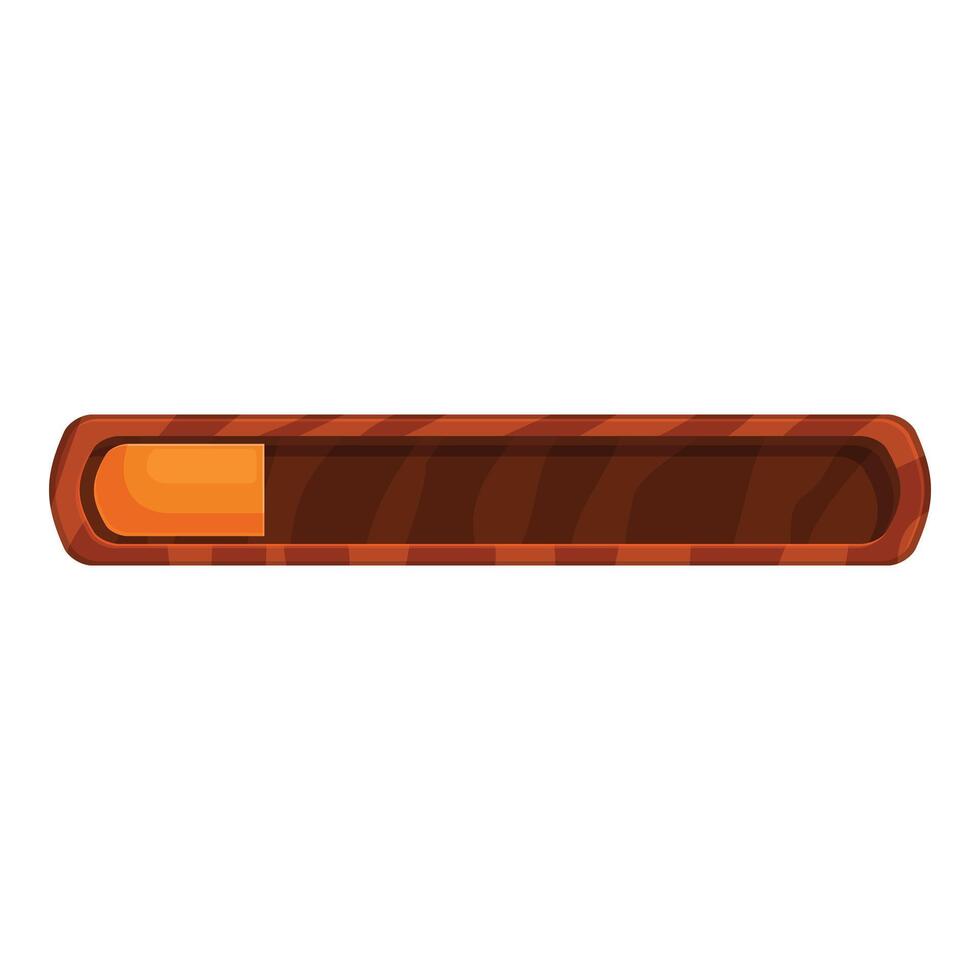 Loading bar progress bar with wooden texture increasing gradually vector