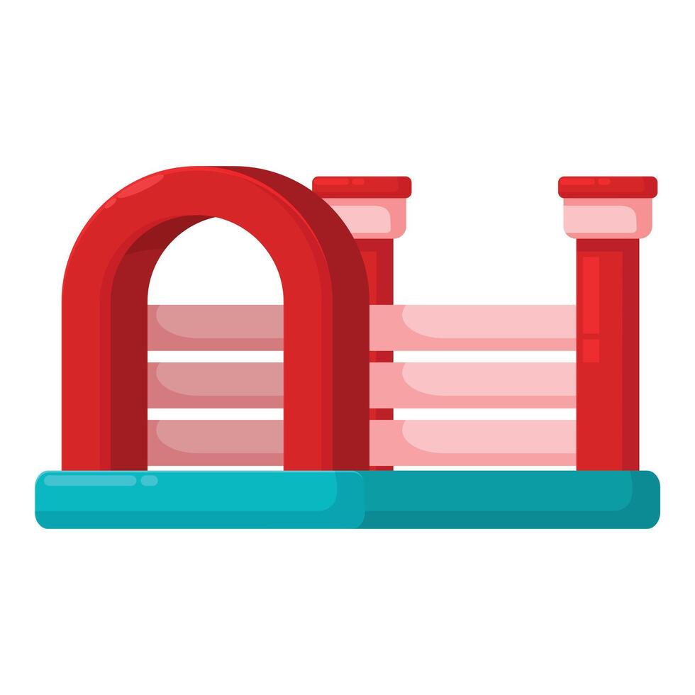 Inflatable bouncy house providing entertainment for children's parties vector