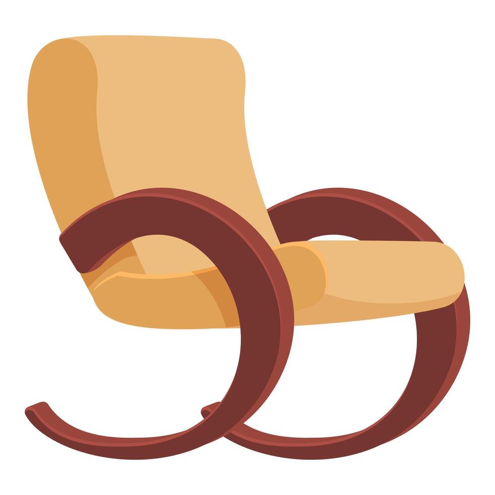 Comfortable rocking chair inviting relaxation and rest vector