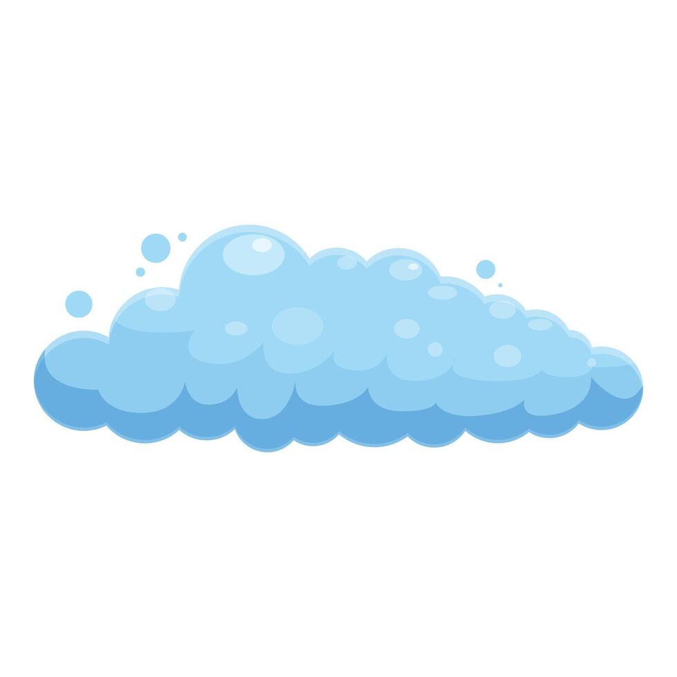Cartoon soap suds creating a light blue cloud shape vector