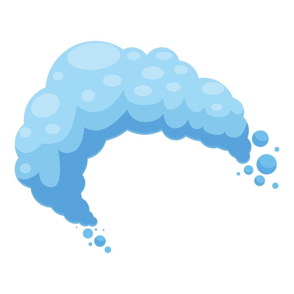 Cartoon blue steam generating from hot food or liquid vector