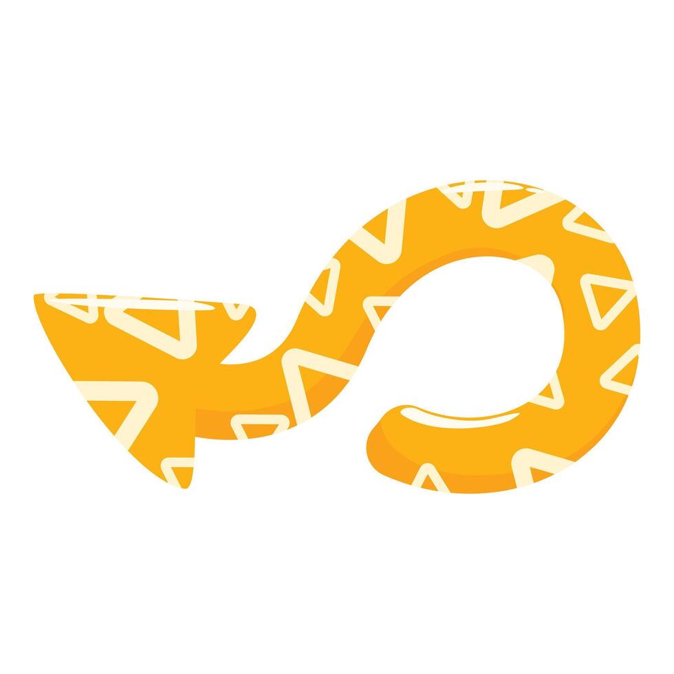 Yellow bending arrow pointing left with triangle pattern vector