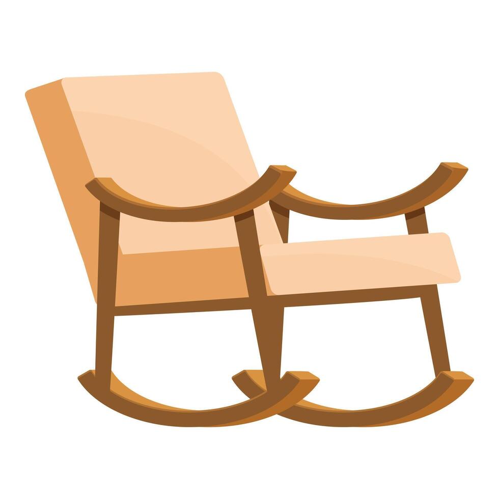 Comfortable rocking chair invites relaxation and restful moments vector