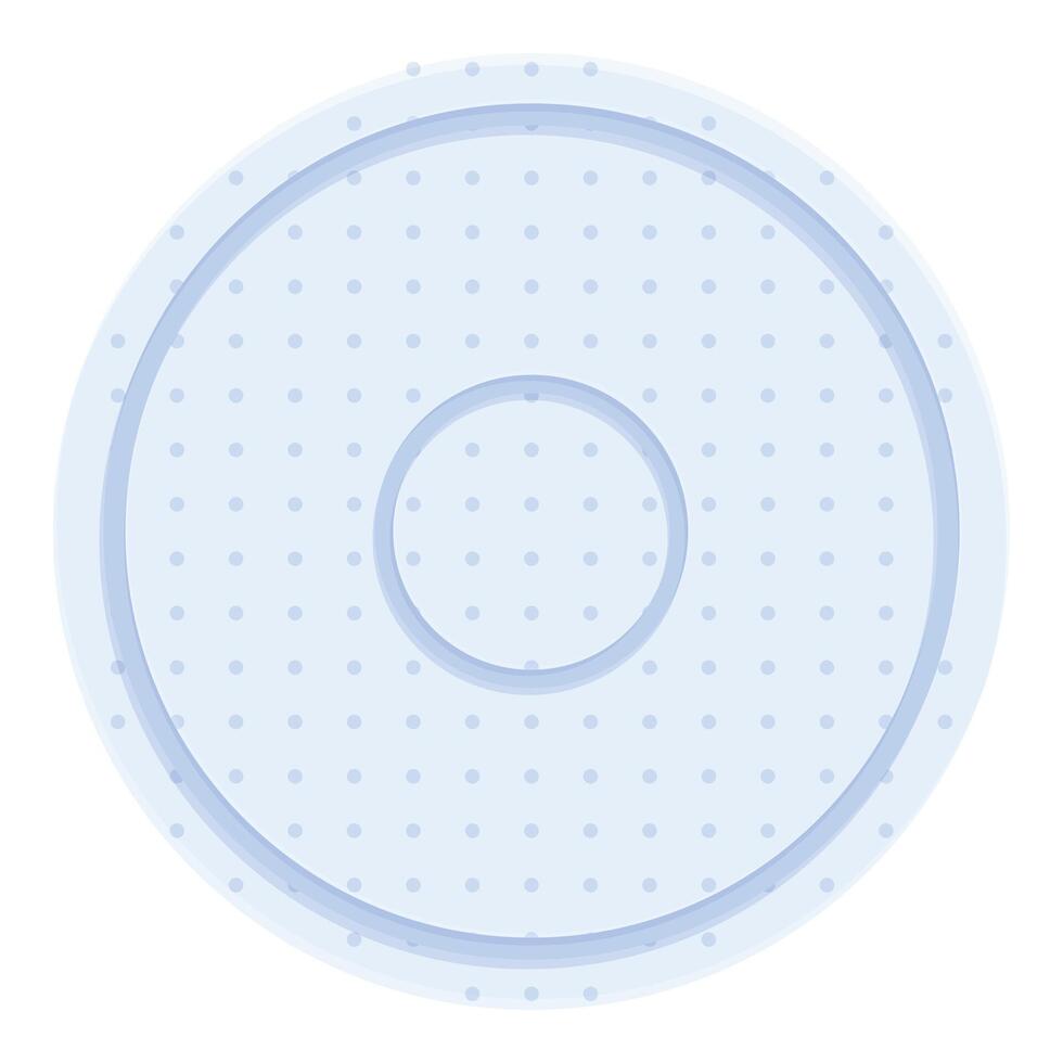 Round breathable medical patch creating hygienic protection vector