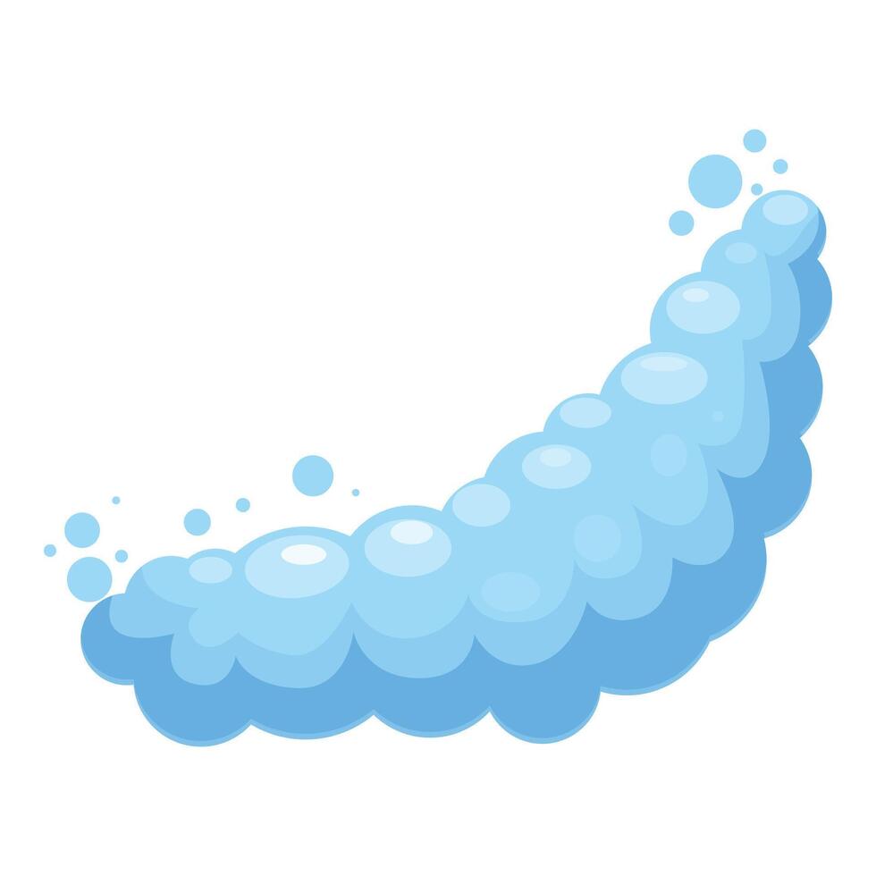 Cartoon style water splash making a crescent shape vector