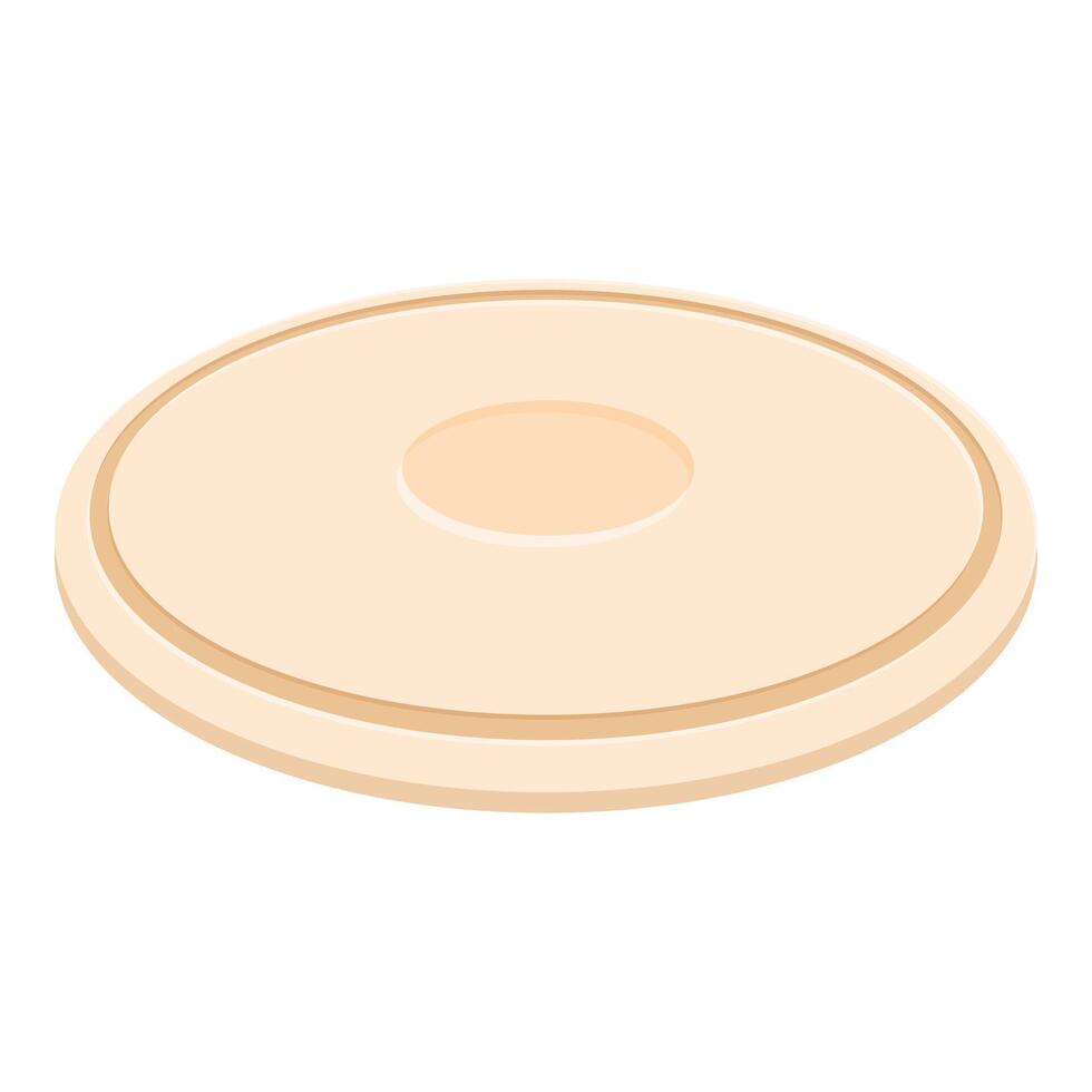 Round beige adhesive bandage creating a protective barrier vector