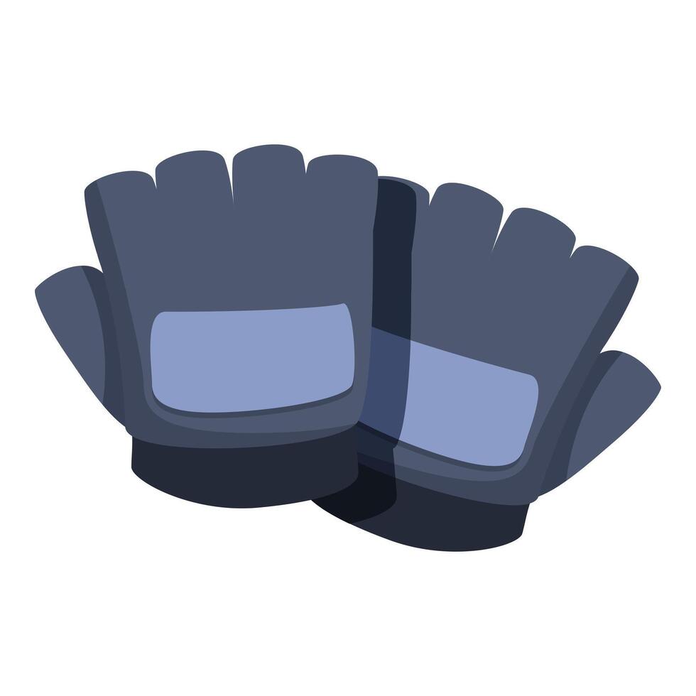 Pair of fingerless gloves providing comfort and protection vector