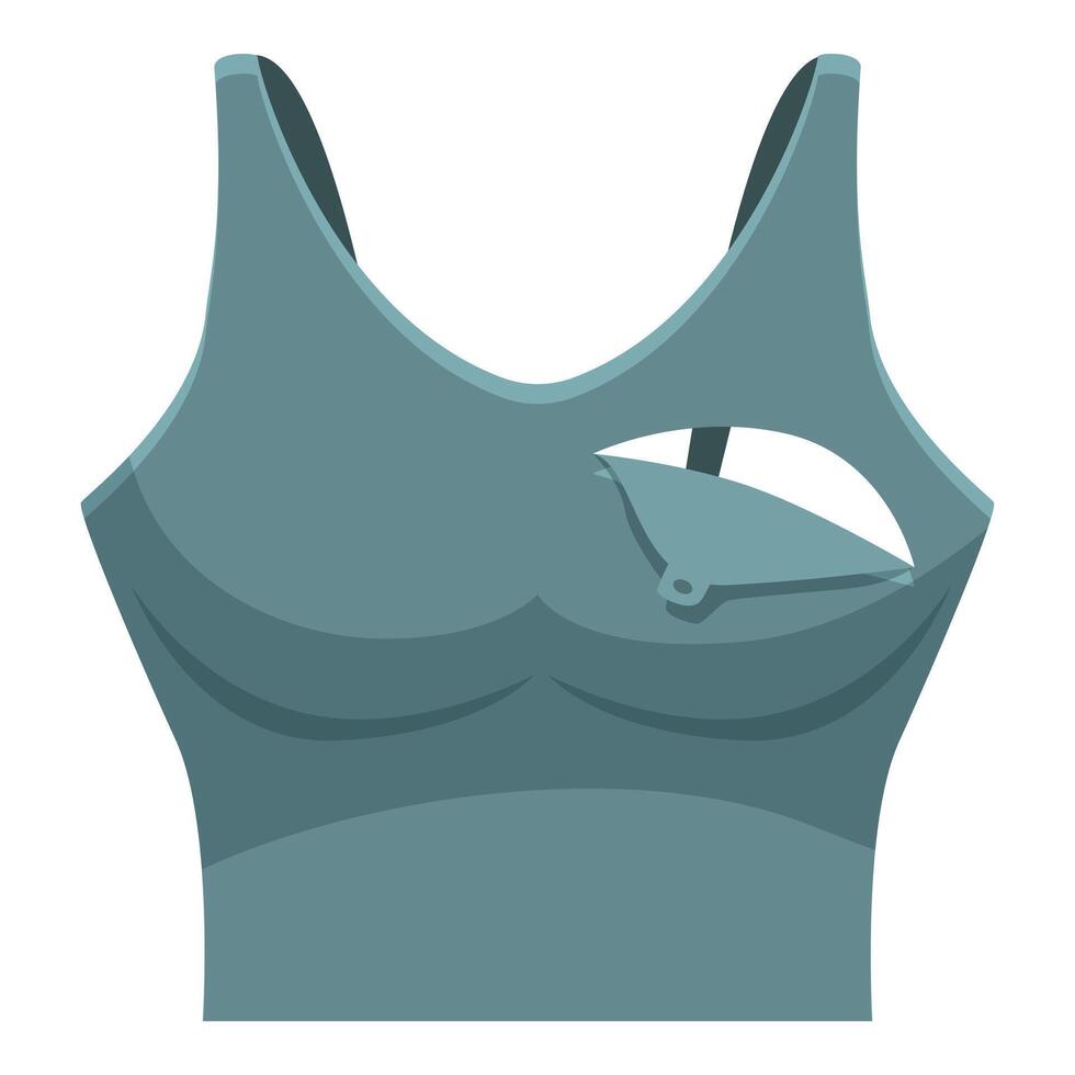 Nursing bra showing breast pocket for milk storage vector