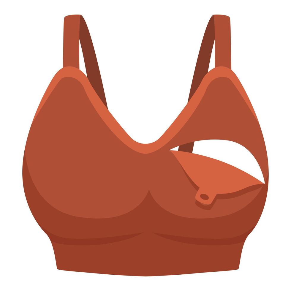 Comfortable nursing bra for breastfeeding mothers providing easy access vector